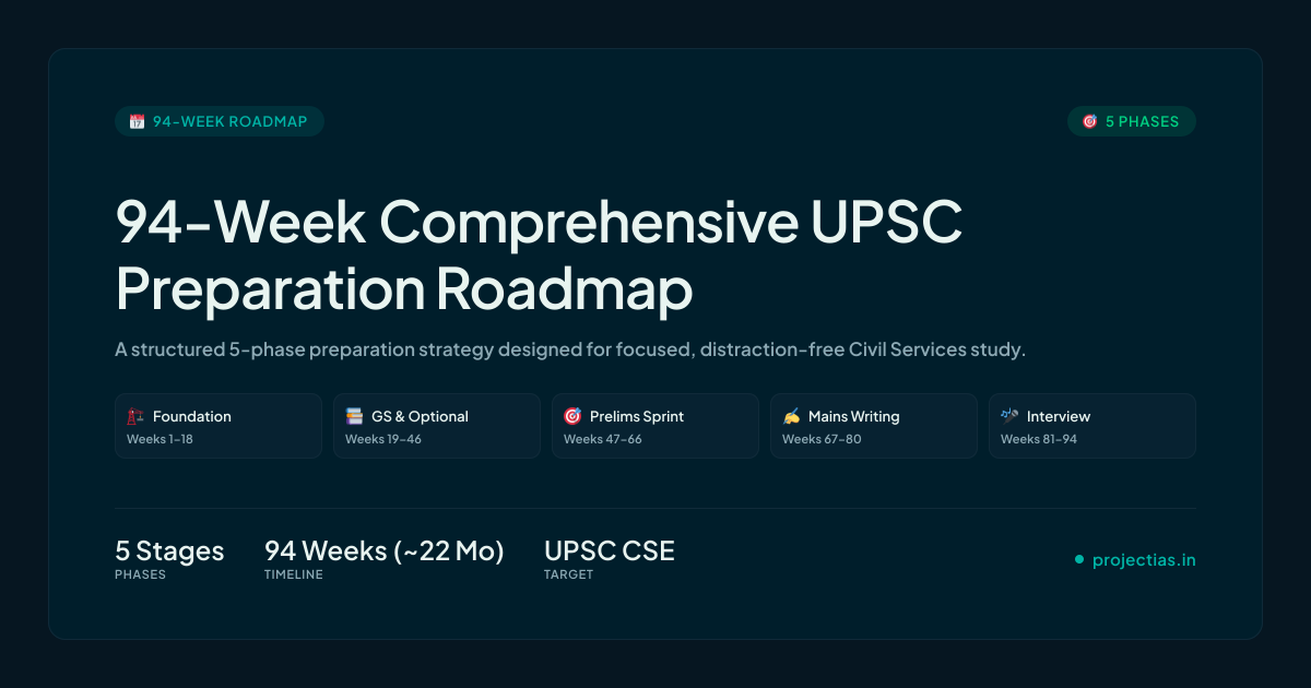 UPSC Study Plan — Complete 16-Month Roadmap for CSE 2027 | Project IAS